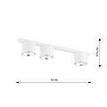 Plafoniera Moderna 3 Luci Faretti Ptah In Acciaio Bianco LA0061-EB-PL3-BI