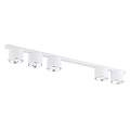 Plafoniera Moderna 5 Luci Faretti Ptah In Acciaio Bianco LA0061-EB-PL5-BI