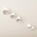 Plafoniera Moderna 5 Luci Faretti Ptah In Acciaio Bianco LA0061-EB-PL5-BI