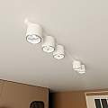 Plafoniera Moderna 5 Luci Faretti Ptah In Acciaio Bianco LA0061-EB-PL5-BI