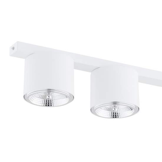 Plafoniera Moderna 5 Luci Faretti Ptah In Acciaio Bianco LA0061-EB-PL5-BI