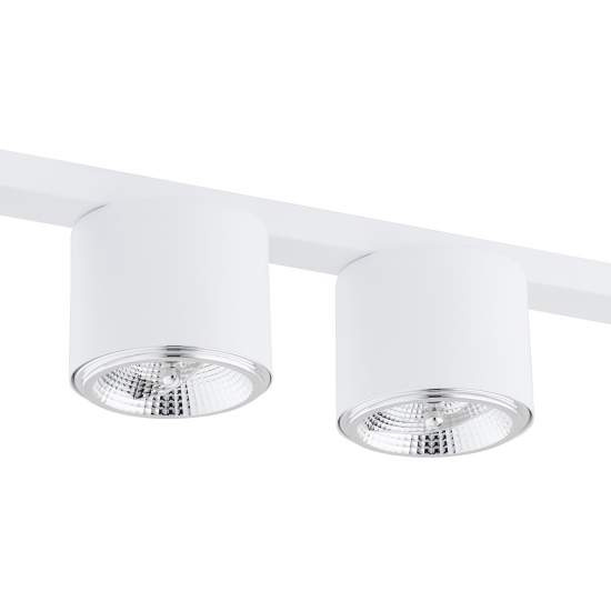 Plafoniera Moderna 5 Luci Faretti Ptah In Acciaio Bianco LA0061-EB-PL5-BI