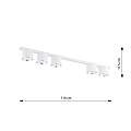 Plafoniera Moderna 5 Luci Faretti Ptah In Acciaio Bianco LA0061-EB-PL5-BI