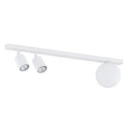 Plafoniera Minimal 3 Luci Sobek In Acciaio Bianco E14+Gu10