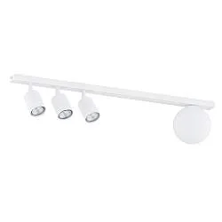 Plafoniera Minimal 4 Luci Sobek In Acciaio Bianco E14+Gu10