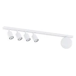 Plafoniera Minimal 5 Luci Sobek In Acciaio Bianco E14+Gu10