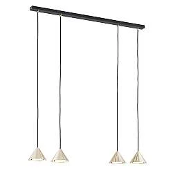 Sospensione Minimal Narayana 4 Luci In Acciaio Oro