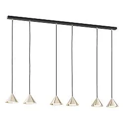 Sospensione Minimal Narayana 6 Luci In Acciaio Oro
