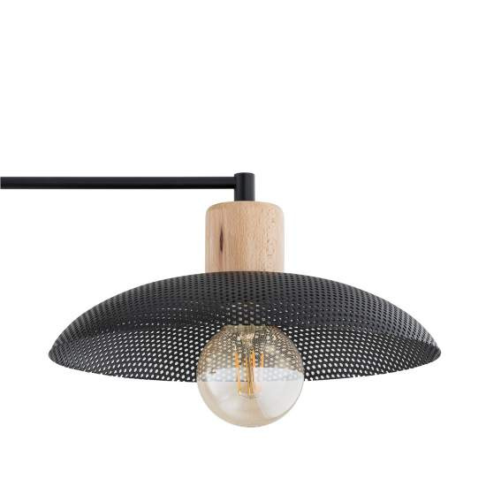 Lampadario Minimal Ishtar Acciaio Nero 4 Luci E27 Ip20 LA0066-EB-4-NR
