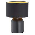 Lampada Da Tavolo Nordica Enlil 1 Luce In Acciaio Nero E Oro LA0068-EB-LT1-NR-OR