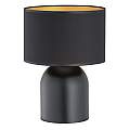 Lampada Da Tavolo Nordica Enlil 1 Luce In Acciaio Nero E Oro LA0068-EB-LT1-NR-OR