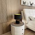 Lampada Da Tavolo Nordica Enlil 1 Luce In Acciaio Nero E Oro LA0068-EB-LT1-NR-OR