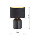 Lampada Da Tavolo Nordica Enlil 1 Luce In Acciaio Nero E Oro LA0068-EB-LT1-NR-OR