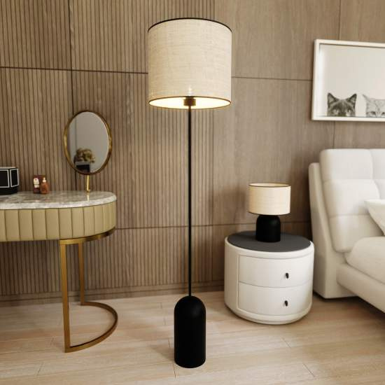 Piantana Minimal Enlil Acciaio Nero 1 Luce E27 Ip20 LA0068-EB-PT1-NR