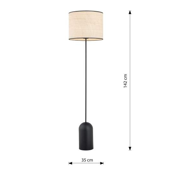 Piantana Minimal Enlil Acciaio Nero 1 Luce E27 Ip20 LA0068-EB-PT1-NR