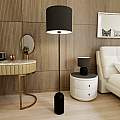 Piantana Minimal Enlil Acciaio Nero Bianco 1 Luce E27 Ip20 LA0068-EB-PT1-NR-BI