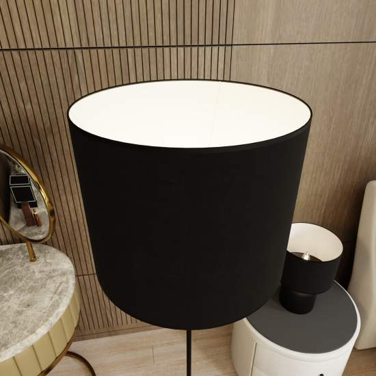 Piantana Minimal Enlil Acciaio Nero Bianco 1 Luce E27 Ip20 LA0068-EB-PT1-NR-BI