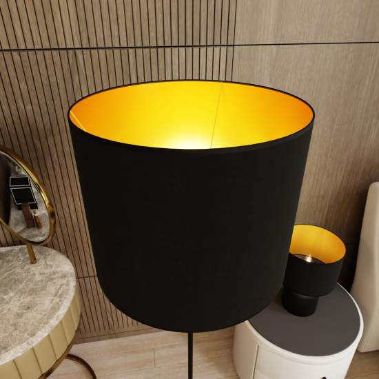 Piantana Minimal Enlil Acciaio Nero Oro 1 Luce E27 Ip20 LA0068-EB-PT1-NR-OR