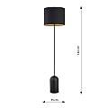 Piantana Minimal Enlil Acciaio Nero Oro 1 Luce E27 Ip20 LA0068-EB-PT1-NR-OR