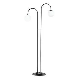 Lampadario Minimal Sharada Acciaio Nero 2 Luci E14