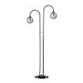Lampadario Minimal Utu Acciaio Nero Grigio 2 Luci E14 Ip20 LA0070-EB-2-NR-GR2