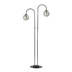 Lampadario Minimal Sharada Acciaio Nero Grigio 2 Luci E14
