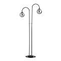 Lampadario Minimal Utu Acciaio Nero Grigio 2 Luci E14 Ip20 LA0070-EB-2-NR-GR2