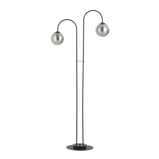 Lampadario Minimal Utu Acciaio Nero Grigio 2 Luci E14 Ip20 LA0070-EB-2-NR-GR2