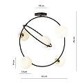 Lampadario Minimal Inanna Acciaio Nero Oro 5 Luci E14 Ip20 LA0072-EB-5-NR-OR