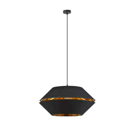 Sospensione Contemporanea 1 Luce Bellerofonte In Metallo Nero E Oro LA0091-EB-1-NR