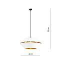 Sospensione Contemporanea 1 Luce Bellerofonte In Metallo Bianco E Oro LA0091-EB-1-NR-BI