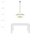 Sospensione Contemporanea 1 Luce Bellerofonte In Metallo Bianco E Oro LA0091-EB-1-NR-BI