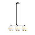 Sospensione Contemporanea 3 Luci Bellerofonte In Metallo Bianco E Oro LA0091-EB-3-NR-BI