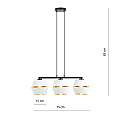 Sospensione Contemporanea 3 Luci Bellerofonte In Metallo Bianco E Oro LA0091-EB-3-NR-BI