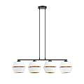 Sospensione Contemporanea 4 Luci Bellerofonte In Metallo Bianco E Oro LA0091-EB-4-NR-BI