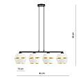Sospensione Contemporanea 4 Luci Bellerofonte In Metallo Bianco E Oro LA0091-EB-4-NR-BI