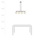 Sospensione Contemporanea 4 Luci Bellerofonte In Metallo Bianco E Oro LA0091-EB-4-NR-BI
