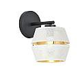 Applique Contemporanea 1 Luce Enea In Metallo Bianco E Oro LA0092-EB-AP1-NR-BI