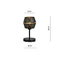 Lumetto Contemporaneo 1 Luce Enea In Metallo Nero E Oro LA0092-EB-LT1-NR