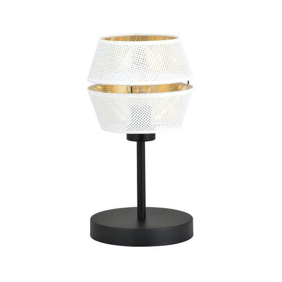 Lumetto Contemporaneo 1 Luce Enea In Metallo Bianco E Oro LA0092-EB-LT1-NR-BI