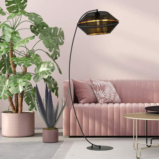 Piantana Moderno Enea Acciaio Nero 1 Luce E27 Ip20 LA0092-EB-PT1-NR