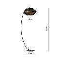 Piantana Moderno Enea Acciaio Nero 1 Luce E27 Ip20 LA0092-EB-PT1-NR