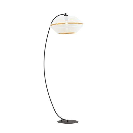 Piantana Moderno Enea Acciaio Nero Bianco 1 Luce E27 Ip20 LA0092-EB-PT1-NR-BI