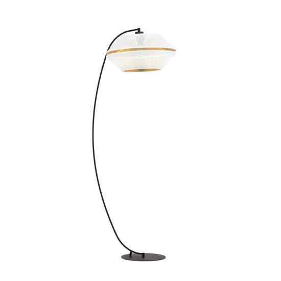 Piantana Moderno Enea Acciaio Nero Bianco 1 Luce E27 Ip20 LA0092-EB-PT1-NR-BI