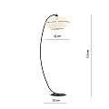 Piantana Moderno Enea Acciaio Nero Bianco 1 Luce E27 Ip20 LA0092-EB-PT1-NR-BI