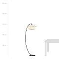 Piantana Moderno Enea Acciaio Nero Bianco 1 Luce E27 Ip20 LA0092-EB-PT1-NR-BI