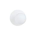 Lampada Da Parete Contemporanea Ippolita 1 Luce In Acciaio Bianco E Vetro Opalino LA0093-EB-AP1-BI