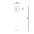 Piantana Minimal Ippolita Acciaio Bianco 1 Luce E14 Ip20 LA0093-EB-PT1-BI