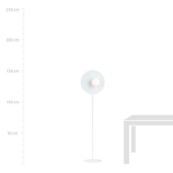 Piantana Minimal Ippolita Acciaio Bianco 1 Luce E14 Ip20 LA0093-EB-PT1-BI