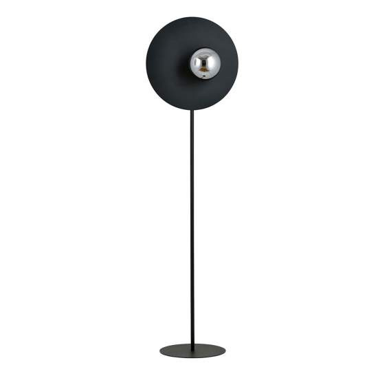 Piantana Minimal Ippolita Acciaio Nero Grigio 1 Luce E14 Ip20 LA0093-EB-PT1-NR-GR